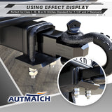 AUTMATCH Hitch Tightener Anti-Rattle Clamp Heavy Duty Steel Stabilizer for 1.25 and 2 inch Trailer Hitches Grainstone