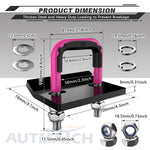 AUTMATCH Hitch Tightener Anti-Rattle Clamp Heavy Duty Steel Stabilizer for 1.25 and 2 inch Trailer Hitches Pink & Black