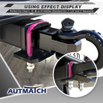 AUTMATCH Hitch Tightener Anti-Rattle Clamp Heavy Duty Steel Stabilizer for 1.25 and 2 inch Trailer Hitches Pink & Black