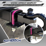 AUTMATCH Hitch Tightener Anti-Rattle Clamp Heavy Duty Steel Stabilizer for 1.25 and 2 inch Trailer Hitches Pink & Black