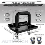 AUTMATCH Hitch Tightener Anti Rattle Stabilizer - Heavy Duty Hitch Clamp for 2.5 Inch Trailer Hitches, Rubber Isolator and Anti-Rust Double Coating Protective, Black