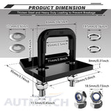 AUTMATCH Hitch Tightener Anti Rattle Stabilizer - Heavy Duty Hitch Clamp for 2.5 Inch Trailer Hitches, Rubber Isolator and Anti-Rust Double Coating Protective, Black