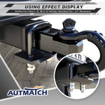 AUTMATCH Hitch Tightener Anti Rattle Stabilizer - Heavy Duty Hitch Clamp for 2.5 Inch Trailer Hitches, Rubber Isolator and Anti-Rust Double Coating Protective, Black