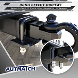 AUTMATCH Hitch Tightener Anti Rattle Stabilizer - Heavy Duty Hitch Clamp for 2.5 Inch Trailer Hitches, Rubber Isolator and Anti-Rust Double Coating Protective, Black