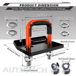 AUTMATCH Hitch Tightener Anti Rattle Stabilizer - Heavy Duty Hitch Clamp for 2.5 Inch Trailer Hitches, Rubber Isolator and Anti-Rust Double Coating Protective, Orange & Black