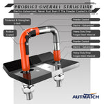 AUTMATCH Hitch Tightener Anti Rattle Stabilizer - Heavy Duty Hitch Clamp for 2.5 Inch Trailer Hitches, Rubber Isolator and Anti-Rust Double Coating Protective, Orange & Black