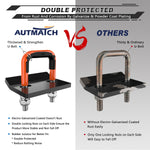 AUTMATCH Hitch Tightener Anti Rattle Stabilizer - Heavy Duty Hitch Clamp for 2.5 Inch Trailer Hitches, Rubber Isolator and Anti-Rust Double Coating Protective, Orange & Black