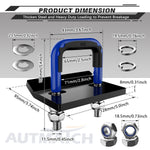 AUTMATCH Hitch Tightener Anti Rattle Stabilizer - Heavy Duty Hitch Clamp for 2.5 Inch Trailer Hitches, Rubber Isolator and Anti-Rust Double Coating Protective, Blue & Black