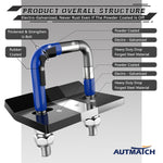 AUTMATCH Hitch Tightener Anti Rattle Stabilizer - Heavy Duty Hitch Clamp for 2.5 Inch Trailer Hitches, Rubber Isolator and Anti-Rust Double Coating Protective, Blue & Black
