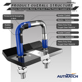 AUTMATCH Hitch Tightener Anti Rattle Stabilizer - Heavy Duty Hitch Clamp for 2.5 Inch Trailer Hitches, Rubber Isolator and Anti-Rust Double Coating Protective, Blue & Black