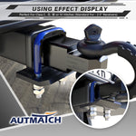 AUTMATCH Hitch Tightener Anti Rattle Stabilizer - Heavy Duty Hitch Clamp for 2.5 Inch Trailer Hitches, Rubber Isolator and Anti-Rust Double Coating Protective, Blue & Black
