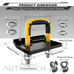 AUTMATCH Hitch Tightener Anti Rattle Stabilizer - Heavy Duty Hitch Clamp for 2.5 Inch Trailer Hitches, Rubber Isolator and Anti-Rust Double Coating Protective, Yellow & Black