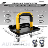 AUTMATCH Hitch Tightener Anti Rattle Stabilizer - Heavy Duty Hitch Clamp for 2.5 Inch Trailer Hitches, Rubber Isolator and Anti-Rust Double Coating Protective, Yellow & Black