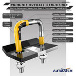 AUTMATCH Hitch Tightener Anti Rattle Stabilizer - Heavy Duty Hitch Clamp for 2.5 Inch Trailer Hitches, Rubber Isolator and Anti-Rust Double Coating Protective, Yellow & Black