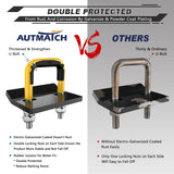 AUTMATCH Hitch Tightener Anti Rattle Stabilizer - Heavy Duty Hitch Clamp for 2.5 Inch Trailer Hitches, Rubber Isolator and Anti-Rust Double Coating Protective, Yellow & Black