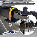 AUTMATCH Hitch Tightener Anti Rattle Stabilizer - Heavy Duty Hitch Clamp for 2.5 Inch Trailer Hitches, Rubber Isolator and Anti-Rust Double Coating Protective, Yellow & Black
