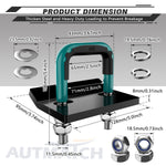 AUTMATCH Hitch Tightener Anti Rattle Stabilizer - Heavy Duty Hitch Clamp for 2.5 Inch Trailer Hitches, Rubber Isolator and Anti-Rust Double Coating Protective, Teal & Black