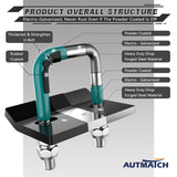 AUTMATCH Hitch Tightener Anti Rattle Stabilizer - Heavy Duty Hitch Clamp for 2.5 Inch Trailer Hitches, Rubber Isolator and Anti-Rust Double Coating Protective, Teal & Black
