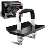 AUTMATCH Hitch Tightener Anti Rattle Stabilizer - Heavy Duty Hitch Clamp for 2.5 Inch Trailer Hitches, Rubber Isolator and Anti-Rust Double Coating Protective, White & Black