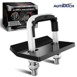 AUTMATCH Hitch Tightener Anti Rattle Stabilizer - Heavy Duty Hitch Clamp for 2.5 Inch Trailer Hitches, Rubber Isolator and Anti-Rust Double Coating Protective, White & Black
