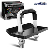 AUTMATCH Hitch Tightener Anti Rattle Stabilizer - Heavy Duty Hitch Clamp for 2.5 Inch Trailer Hitches, Rubber Isolator and Anti-Rust Double Coating Protective, White & Black