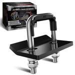 AUTMATCH Hitch Tightener Anti Rattle Stabilizer - Heavy Duty Hitch Clamp for 2.5 Inch Trailer Hitches, Rubber Isolator and Anti-Rust Double Coating Protective, Silver & Black