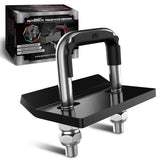 AUTMATCH Hitch Tightener Anti Rattle Stabilizer - Heavy Duty Hitch Clamp for 2.5 Inch Trailer Hitches, Rubber Isolator and Anti-Rust Double Coating Protective, Silver & Black