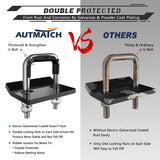 AUTMATCH Hitch Tightener Anti Rattle Stabilizer - Heavy Duty Hitch Clamp for 2.5 Inch Trailer Hitches, Rubber Isolator and Anti-Rust Double Coating Protective, Silver & Black