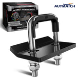AUTMATCH Hitch Tightener Anti Rattle Stabilizer - Heavy Duty Hitch Clamp for 2.5 Inch Trailer Hitches, Rubber Isolator and Anti-Rust Double Coating Protective, Silver & Black