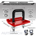 AUTMATCH Hitch Tightener Anti Rattle Stabilizer - Heavy Duty Hitch Clamp for 2.5 Inch Trailer Hitches, Rubber Isolator and Anti-Rust Double Coating Protective, Black & Red