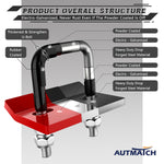 AUTMATCH Hitch Tightener Anti Rattle Stabilizer - Heavy Duty Hitch Clamp for 2.5 Inch Trailer Hitches, Rubber Isolator and Anti-Rust Double Coating Protective, Black & Red