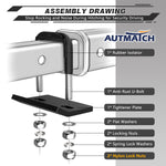 AUTMATCH Hitch Tightener Anti Rattle Stabilizer - Heavy Duty Hitch Clamp for 2.5 Inch Trailer Hitches, Rubber Isolator and Anti-Rust Double Coating Protective, Matte Black