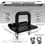 AUTMATCH Hitch Tightener Anti Rattle Stabilizer - Heavy Duty Hitch Clamp for 2.5 Inch Trailer Hitches, Rubber Isolator and Anti-Rust Double Coating Protective, Matte Black