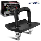 AUTMATCH Hitch Tightener Anti Rattle Stabilizer - Heavy Duty Hitch Clamp for 2.5 Inch Trailer Hitches, Rubber Isolator and Anti-Rust Double Coating Protective, Matte Black