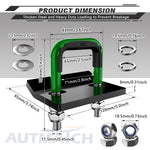 AUTMATCH Hitch Tightener Anti Rattle Stabilizer - Heavy Duty Hitch Clamp for 2.5 Inch Trailer Hitches, Rubber Isolator and Anti-Rust Double Coating Protective, Dark Green & Black