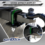 AUTMATCH Hitch Tightener Anti Rattle Stabilizer - Heavy Duty Hitch Clamp for 2.5 Inch Trailer Hitches, Rubber Isolator and Anti-Rust Double Coating Protective, Dark Green & Black
