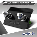 AUTMATCH Hitch Tightener Anti Rattle Stabilizer - Heavy Duty Hitch Clamp for 2.5 Inch Trailer Hitches, Rubber Isolator and Anti-Rust Double Coating Protective,Green & Black