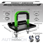 AUTMATCH Hitch Tightener Anti Rattle Stabilizer - Heavy Duty Hitch Clamp for 2.5 Inch Trailer Hitches, Rubber Isolator and Anti-Rust Double Coating Protective,Green & Black