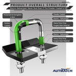 AUTMATCH Hitch Tightener Anti Rattle Stabilizer - Heavy Duty Hitch Clamp for 2.5 Inch Trailer Hitches, Rubber Isolator and Anti-Rust Double Coating Protective,Green & Black