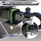 AUTMATCH Hitch Tightener Anti Rattle Stabilizer - Heavy Duty Hitch Clamp for 2.5 Inch Trailer Hitches, Rubber Isolator and Anti-Rust Double Coating Protective,Green & Black