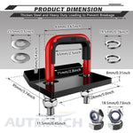 AUTMATCH Hitch Tightener Anti Rattle Stabilizer - Heavy Duty Hitch Clamp for 2.5 Inch Trailer Hitches, Rubber Isolator and Anti-Rust Double Coating Protective, Red & Black