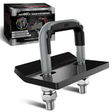 AUTMATCH Hitch Tightener Anti Rattle Stabilizer - Heavy Duty Hitch Clamp for 2.5 Inch Trailer Hitches, Rubber Isolator and Anti-Rust Double Coating Protective, Gray & Black