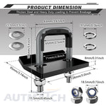 AUTMATCH Hitch Tightener Anti Rattle Stabilizer - Heavy Duty Hitch Clamp for 2.5 Inch Trailer Hitches, Rubber Isolator and Anti-Rust Double Coating Protective, Gray & Black