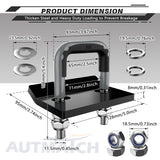 AUTMATCH Hitch Tightener Anti Rattle Stabilizer - Heavy Duty Hitch Clamp for 2.5 Inch Trailer Hitches, Rubber Isolator and Anti-Rust Double Coating Protective, Gray & Black