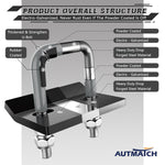 AUTMATCH Hitch Tightener Anti Rattle Stabilizer - Heavy Duty Hitch Clamp for 2.5 Inch Trailer Hitches, Rubber Isolator and Anti-Rust Double Coating Protective, Gray & Black