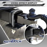 AUTMATCH Hitch Tightener Anti Rattle Stabilizer - Heavy Duty Hitch Clamp for 2.5 Inch Trailer Hitches, Rubber Isolator and Anti-Rust Double Coating Protective, Gray & Black