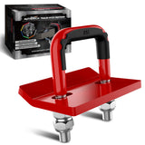AUTMATCH Hitch Tightener Anti Rattle Stabilizer - Heavy Duty Hitch Clamp for 2.5 Inch Trailer Hitches, Rubber Isolator and Anti-Rust Double Coating Protective, Red