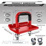 AUTMATCH Hitch Tightener Anti Rattle Stabilizer - Heavy Duty Hitch Clamp for 2.5 Inch Trailer Hitches, Rubber Isolator and Anti-Rust Double Coating Protective, Red