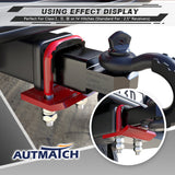 AUTMATCH Hitch Tightener Anti Rattle Stabilizer - Heavy Duty Hitch Clamp for 2.5 Inch Trailer Hitches, Rubber Isolator and Anti-Rust Double Coating Protective, Red