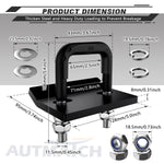 AUTMATCH Hitch Tightener Anti Rattle Stabilizer - Heavy Duty Hitch Clamp for 2.5 Inch Trailer Hitches, Rubber Isolator and Anti-Rust Double Coating Protective,Frosted Black